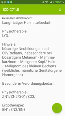 ICD-10 Diagnosen + Heilmittel android App screenshot 9