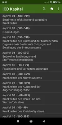 ICD-10 Diagnosen + Heilmittel android App screenshot 13