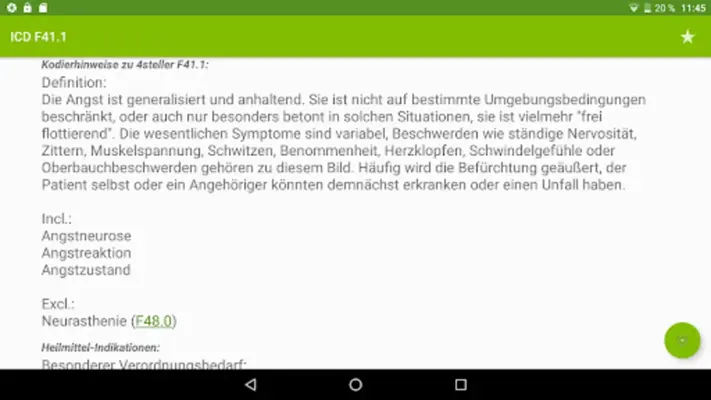 ICD-10 Diagnosen + Heilmittel android App screenshot 1