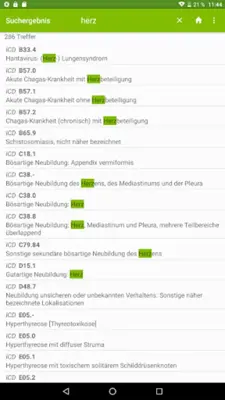 ICD-10 Diagnosen + Heilmittel android App screenshot 2