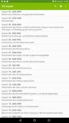 ICD-10 Diagnosen + Heilmittel android App screenshot 5