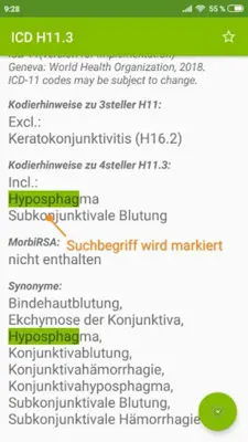 ICD-10 Diagnosen + Heilmittel android App screenshot 8